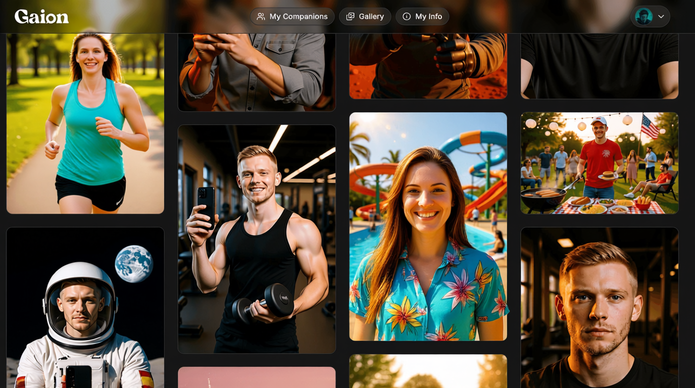 AI-generated gallery showcase